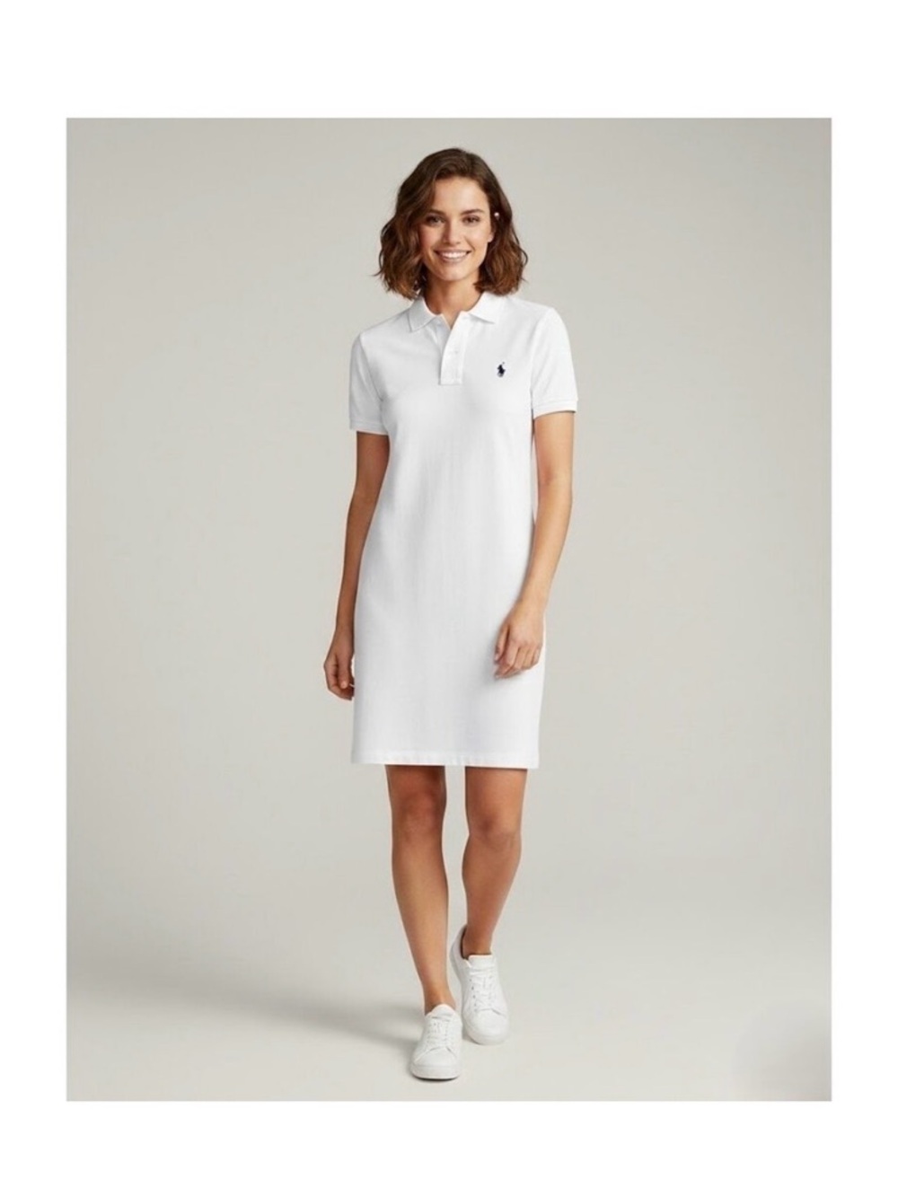 Ralph Lauren Sport White Polo Shirt Dress - Classic Short Sleeve